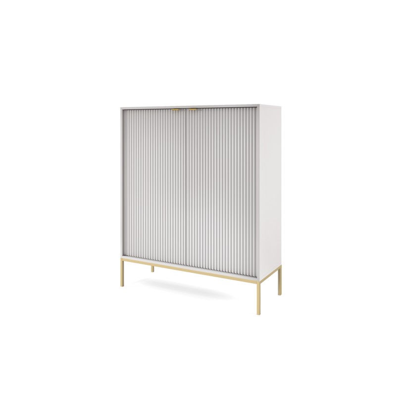 NAYA Komoda K 104 szary korpus | złoty stelaż