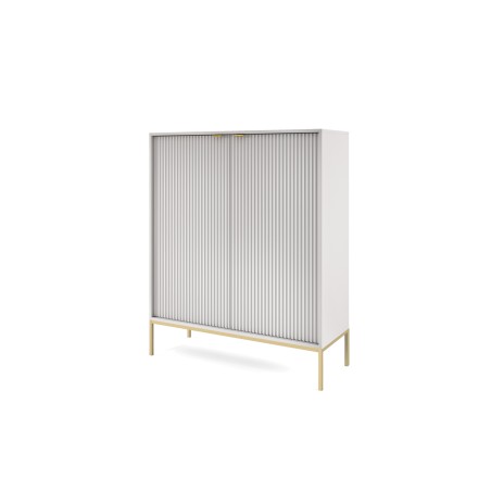 NAYA Komoda K 104 szary korpus | złoty stelaż