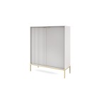 NAYA Komoda K 104 szary korpus | złoty stelaż