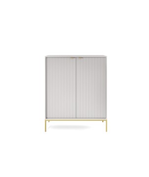 NAYA Komoda K 104 szary korpus | złoty stelaż