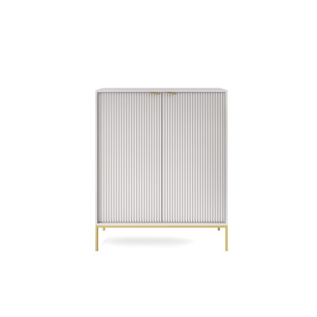 NAYA Komoda K 104 szary korpus | złoty stelaż