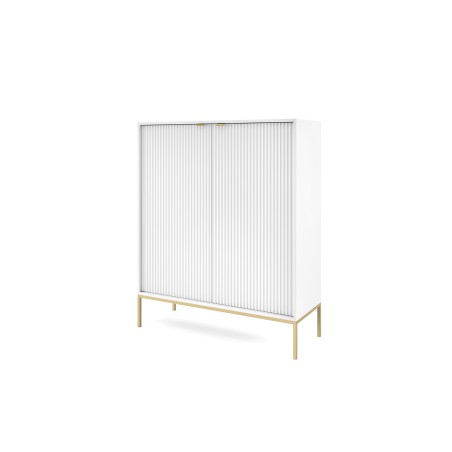 NAYA Komoda K 104 biały korpus | złoty stelaż