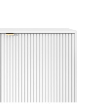 NAYA Komoda K 104 biały korpus | złoty stelaż