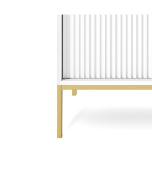 NAYA Komoda K 104 biały korpus | złoty stelaż