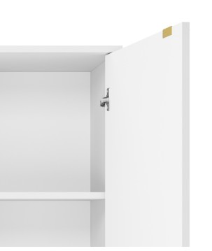 NAYA Komoda K 104 biały korpus | złoty stelaż