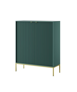 NAYA Komoda K 104 zielona korpus (LABLADOR) | złoty stelaż
