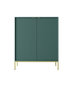 NAYA Komoda K 104 zielona korpus (LABLADOR) | złoty stelaż