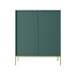 NAYA Komoda K 104 zielona korpus (LABLADOR) | złoty stelaż