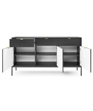 NAYA Komoda KSZ 154 czarny | czarny stelaż