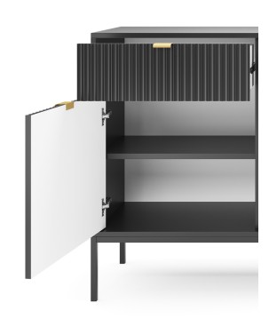 NAYA Komoda KSZ 154 czarny | czarny stelaż