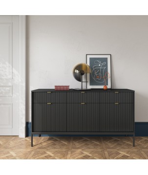 NAYA Komoda KSZ 154 czarny | czarny stelaż