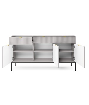 NAYA Komoda KSZ 154 szary | czarny stelaż