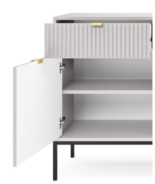 NAYA Komoda KSZ 154 szary | czarny stelaż