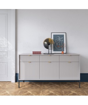 NAYA Komoda KSZ 154 szary | czarny stelaż