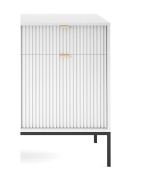 NAYA Komoda KSZ 154 biały | czarny stelaż