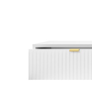 NAYA Komoda KSZ 154 biały | czarny stelaż