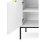 NAYA Komoda KSZ 154 biały | czarny stelaż