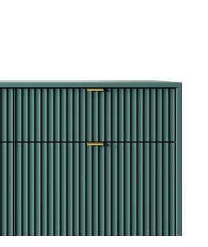 NAYA Komoda KSZ 154 zielona (LABRADOR) | czarny stelaż