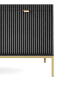 NAYA Komoda KSZ 154 czarny | złoty stelaż