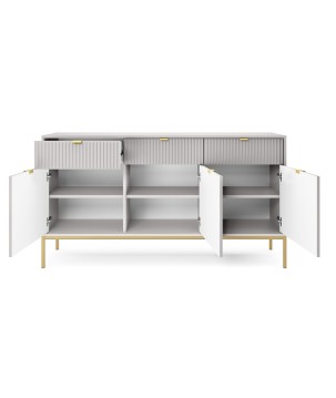 NAYA Komoda KSZ 154 szary | złoty stelaż