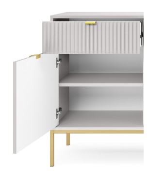 NAYA Komoda KSZ 154 szary | złoty stelaż