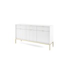 NAYA Komoda KSZ 154 biały | złoty stelaż