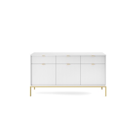 NAYA Komoda KSZ 154 biały | złoty stelaż