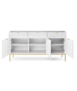NAYA Komoda KSZ 154 biały | złoty stelaż