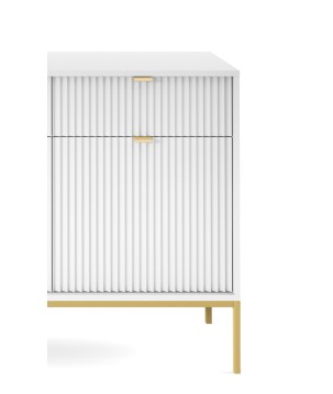 NAYA Komoda KSZ 154 biały | złoty stelaż