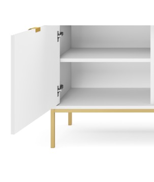 NAYA Komoda KSZ 154 biały | złoty stelaż