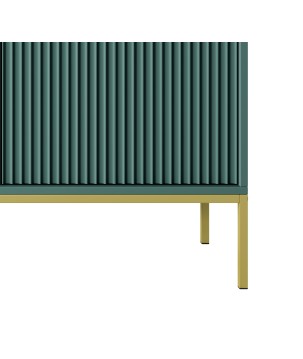 NAYA Komoda KSZ 154 zielona (LABRADOR) | złoty stelaż