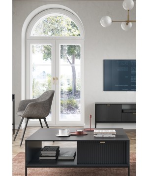 NAYA Ława L 104 czarny | czarny stelaż