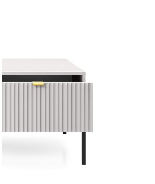 NAYA Ława L 104 szary | czarny stelaż