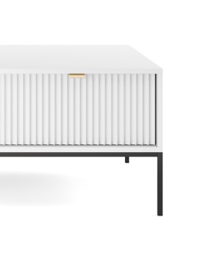 NAYA Ława L 104 biały | czarny stelaż