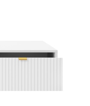 NAYA Ława L 104 biały | czarny stelaż