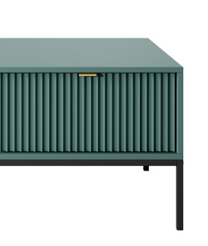 NAYA Ława L 104 zielona (LABRADOR) | czarny stelaż