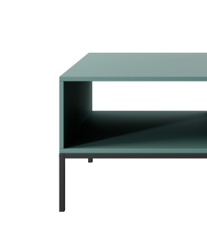 NAYA Ława L 104 zielona (LABRADOR) | czarny stelaż
