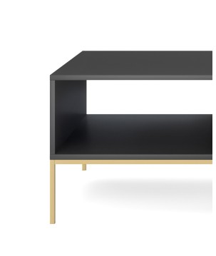 NAYA Ława L 104 czarny | złoty stelaż