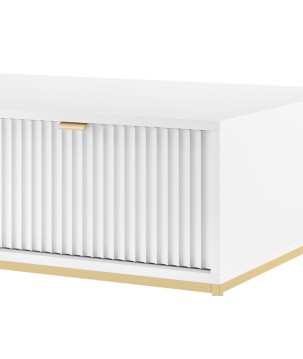 NAYA Ława L 104 biały | złoty stelaż