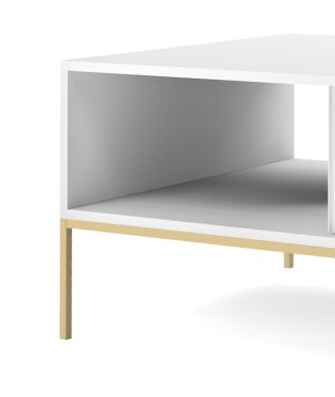 NAYA Ława L 104 biały | złoty stelaż