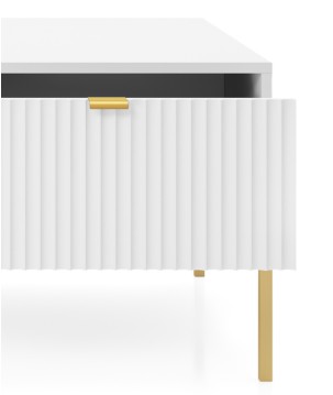 NAYA Ława L 104 biały | złoty stelaż