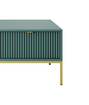 NAYA Ława L 104 zielona (LABRADOR) | złoty stelaż