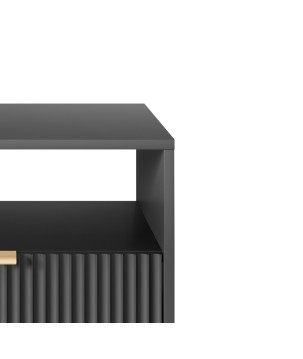 NAYA Stolik nocny S 54 czarny | czarny stelaż