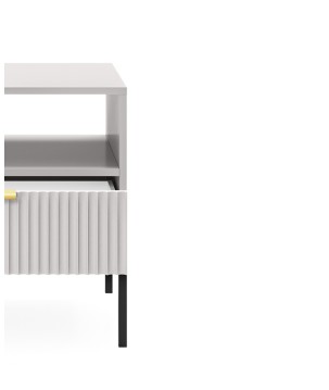 NAYA Stolik nocny S 54 szary | czarny stelaż