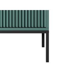 NAYA Stolik nocny S 54 zielony (LABRADOR) | czarny stelaż