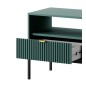 NAYA Stolik nocny S 54 zielony (LABRADOR) | czarny stelaż