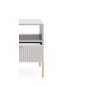 NAYA Stolik nocny S 54 szary | złoty stelaż