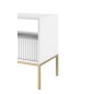 NAYA Stolik nocny S 54 biały | złoty stelaż