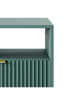 NAYA Stolik nocny S 54 zielony (LABRADOR) | złoty stelaż