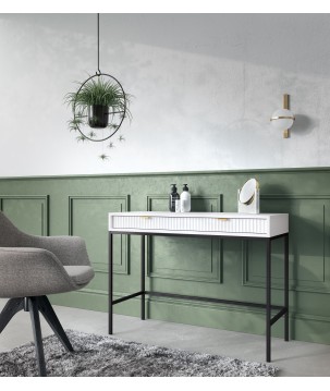 NAYA Toaletka T 104 biały | czarny stelaż